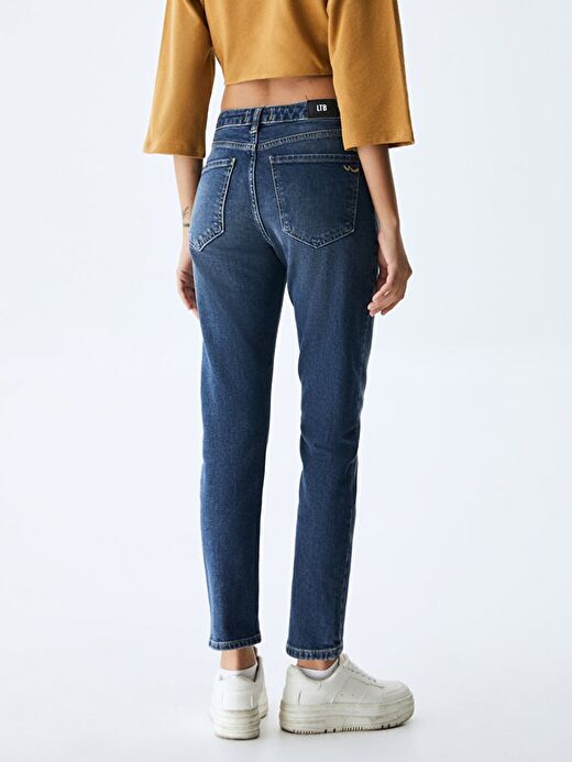 Ronna X Yüksek Bel Dar Paça Slim Jean Pantolon 3
