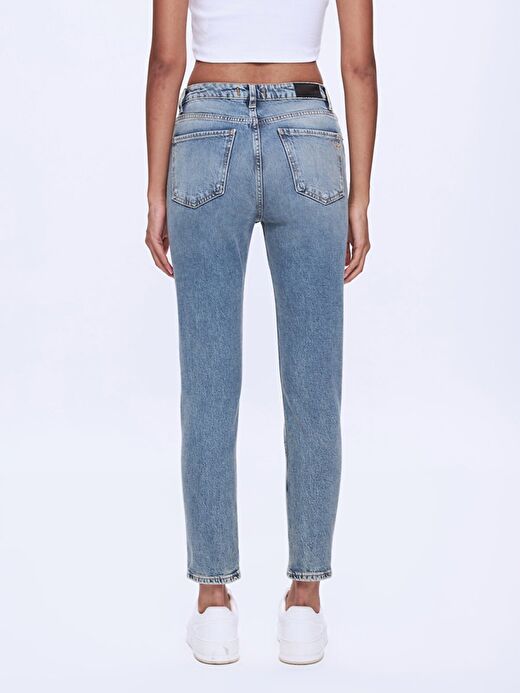 Ronna X Yüksek Bel Dar Paça Slim Jean Pantolon 3