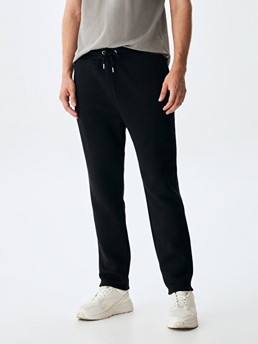 Düz Jogger Siyah Eşofman 2