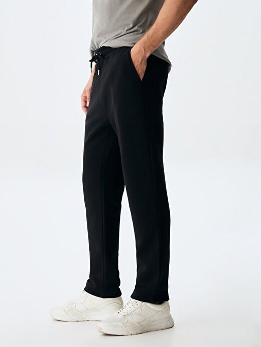 Düz Jogger Siyah Eşofman 4