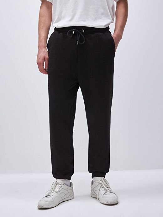 Düz Jogger Siyah Eşofman 2
