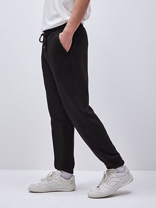 Düz Jogger Siyah Eşofman 3