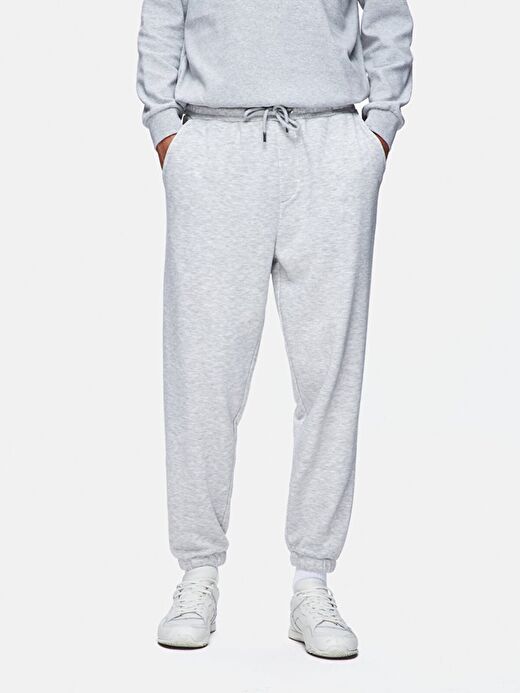 Düz Jogger Gri Eşofman 2