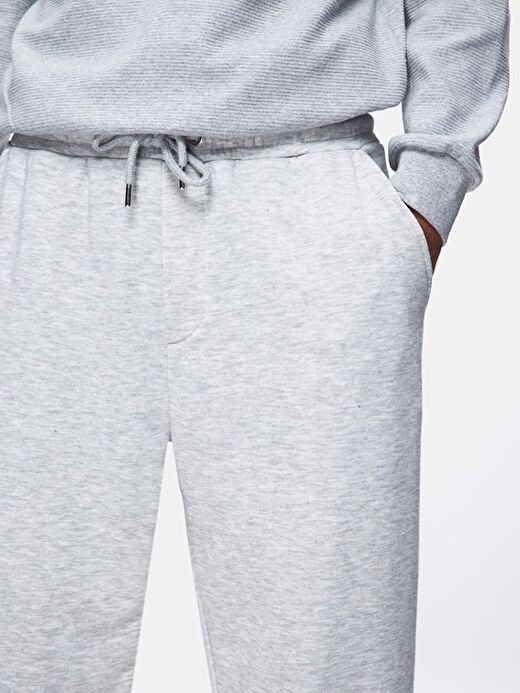 Düz Jogger Gri Eşofman 4
