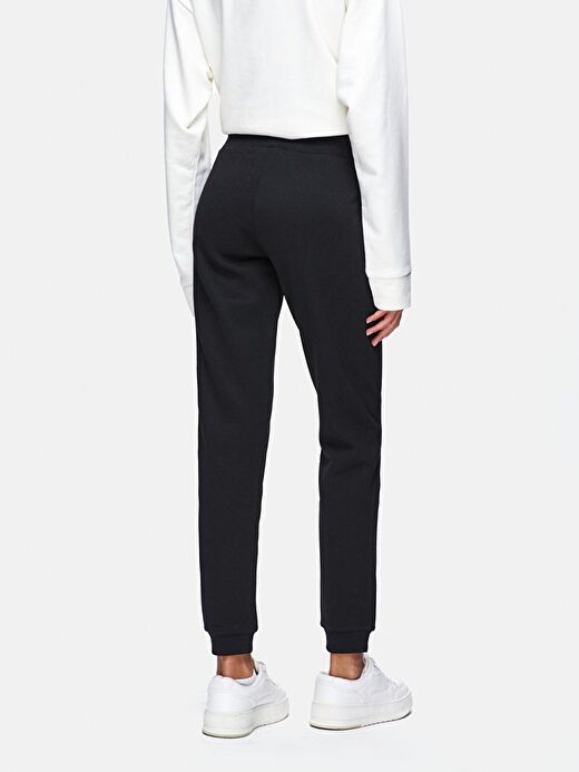 Düz Jogger Regular Fit Siyah Eşofman 3