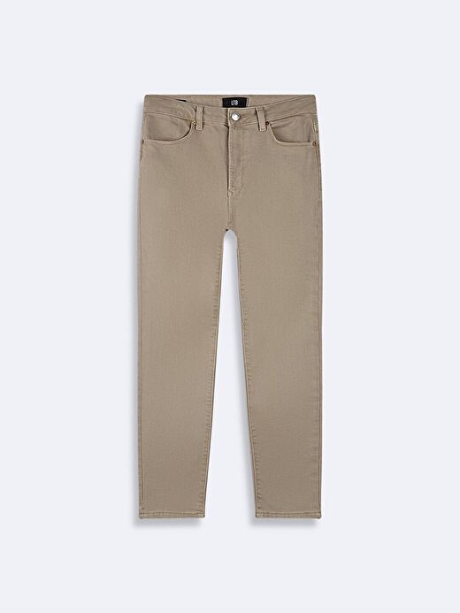 Dores Yüksek Bel Dar Paça Slım Mom Jean Pantolon 1