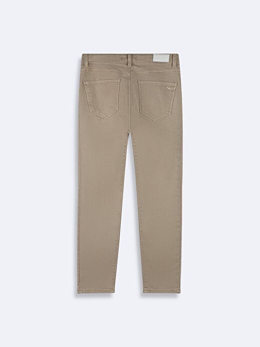 Dores Yüksek Bel Dar Paça Slım Mom Jean Pantolon 2