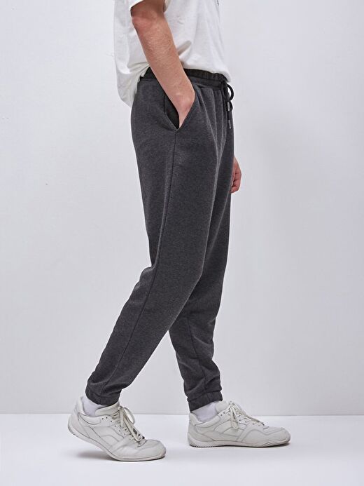 Düz Jogger Antrasit Eşofman 3
