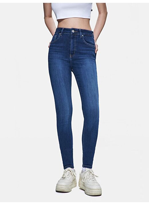 Marcella X Dar Paça Yüksek Bel Jean Pantolon 2