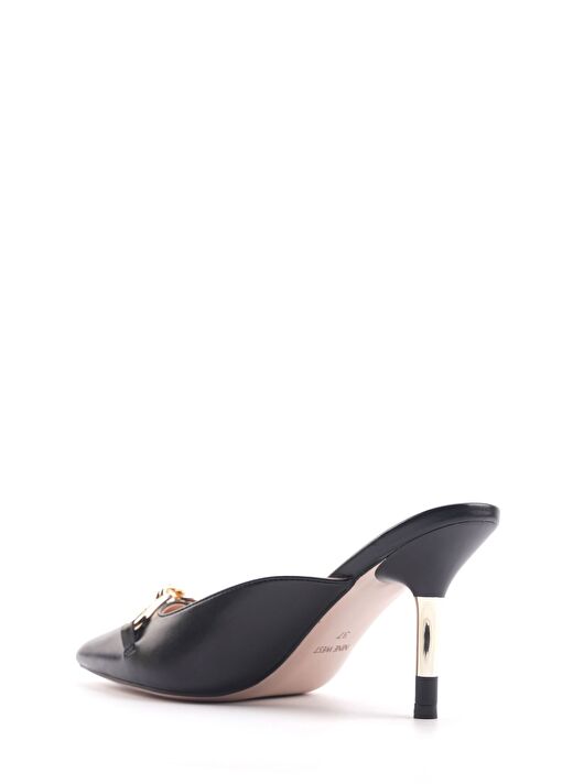 ALBURY 4FX Siyah Kadın Topuklu Terlik 3