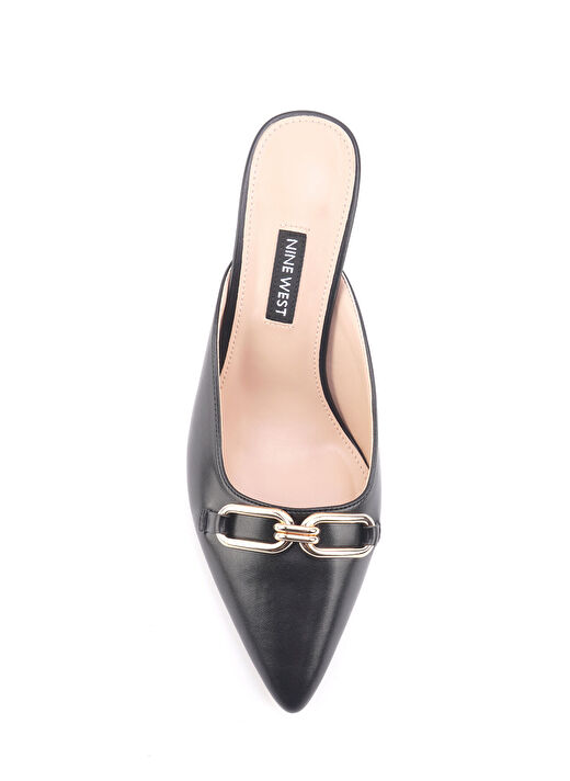 ALBURY 4FX Siyah Kadın Topuklu Terlik 4