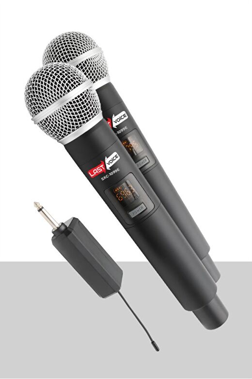 Lastvoice SXC-1099E Şarjlı ÇİFTLİ EL Telsiz Kablosuz Mikrofon UHF 2
