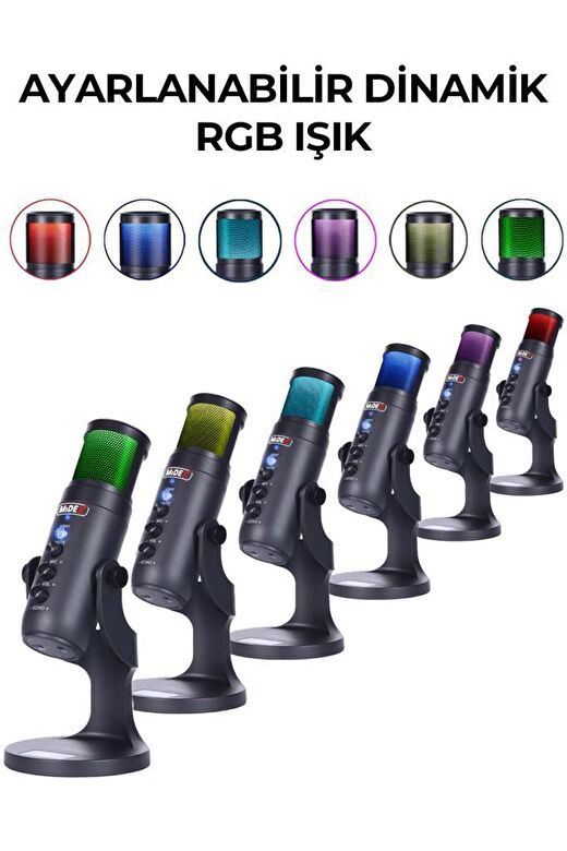 Midex Hype USB Oyuncu ve Yayıncı Mikrofonu (Kayıt Gaming Tiktok Twitch Canlı yayın Discord Youtube) 2