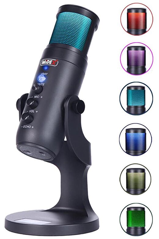 Midex Hype USB Oyuncu ve Yayıncı Mikrofonu (Kayıt Gaming Tiktok Twitch Canlı yayın Discord Youtube) 4