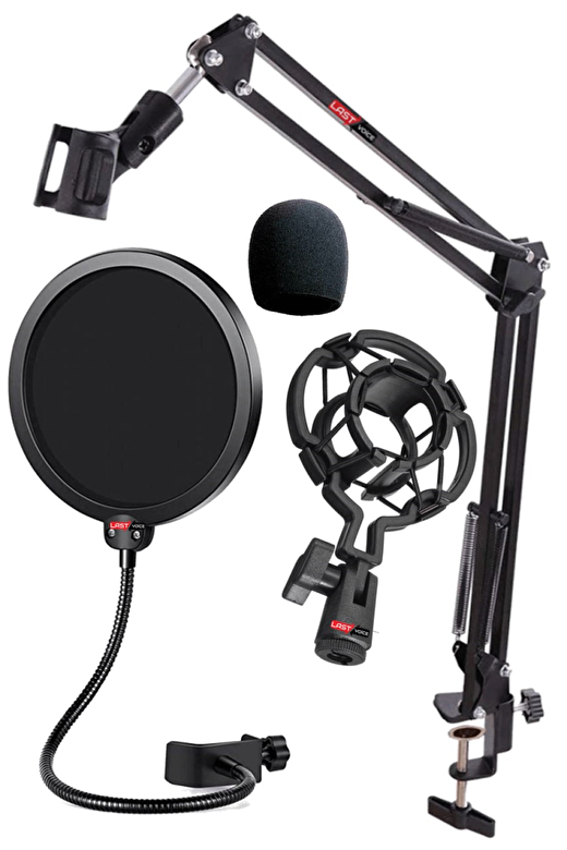 Lastvoice Nb39PSMX Mikrofon Standı Shock Mount Pop Filter Sünger Seti 1