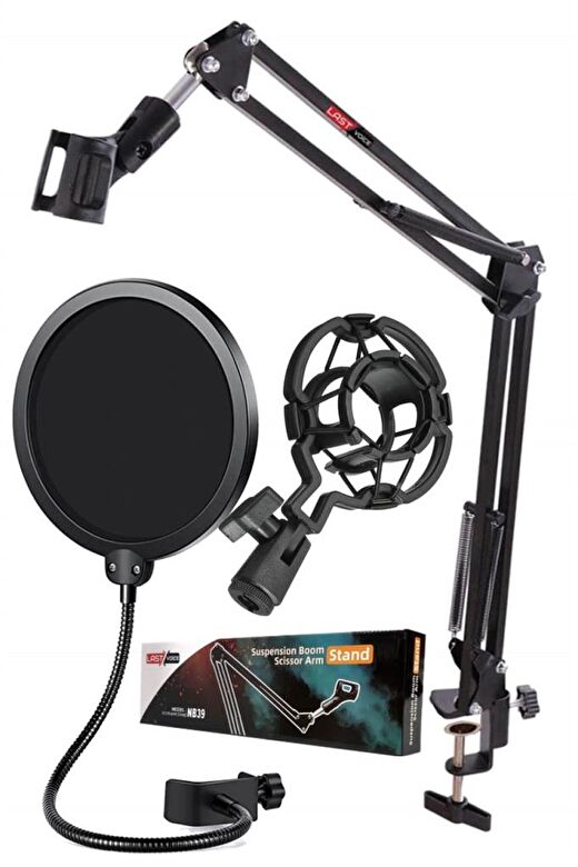 Lastvoice Basic Set-39SHPS Mikrofon Standı Pop Filter ve Shock Mount 1