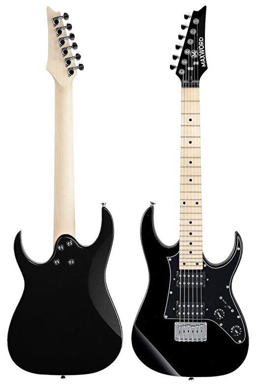 Maxword DE-150BK Maple Klavye HH Manyetik Yüksek Kaliteli Elektro Gitar Seti 4