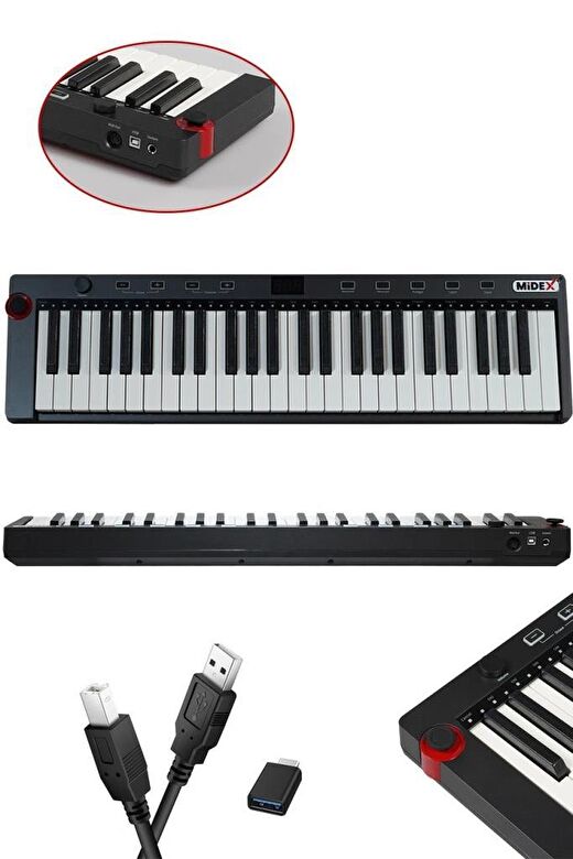 Stüdyo Ekipmanları Midi Live Paket-5 Ses Kartlı Mikser Midi Klavye CX2 Mikrofon Kulaklık 3