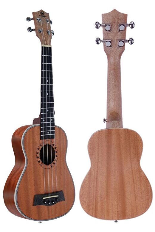 Maxword MU-21 PRO Yüksek Kaliteli Maun Soprano Ukulele Seti 4