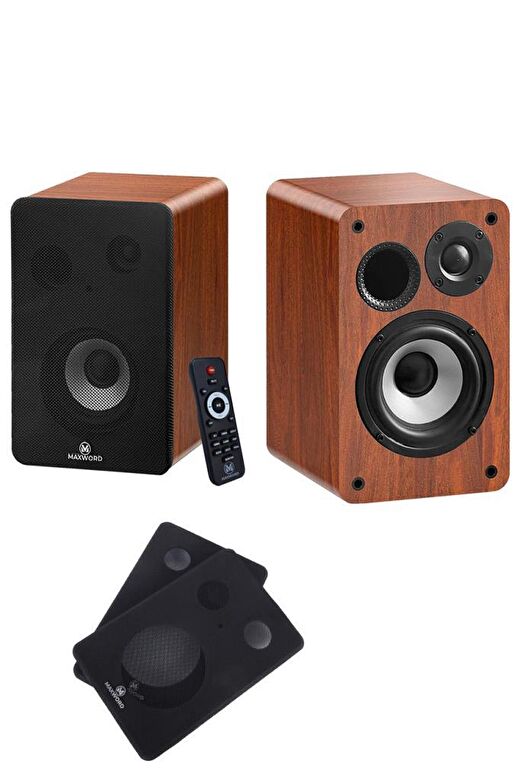 Maxword RM-400BRW Aktif Stüdyo Referans Monitörü 4 İNÇ ÇİFT Bluetooth USB 140 Watt 1