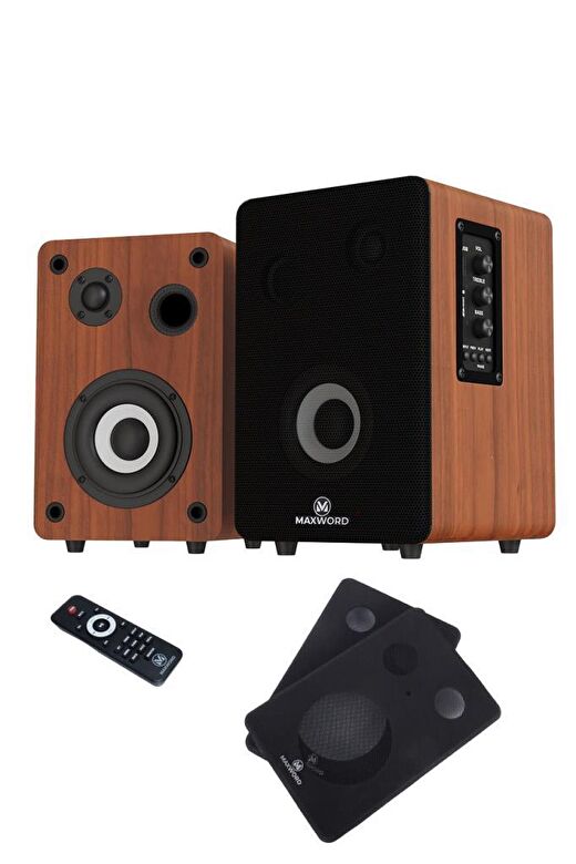 Maxword RM-400BRW Aktif Stüdyo Referans Monitörü 4 İNÇ ÇİFT Bluetooth USB 140 Watt 3