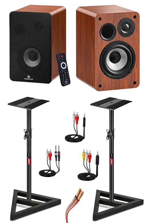 Maxword RM-400BRW-ST 4'' Referans Monitörü Yükseklik Ayarlı Stand Dahil 1
