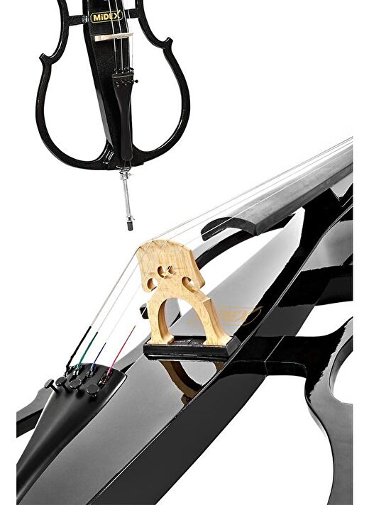 Midex GTC-400BK-PAK Profesyonel Siyah Elektro Çello Full Set 4
