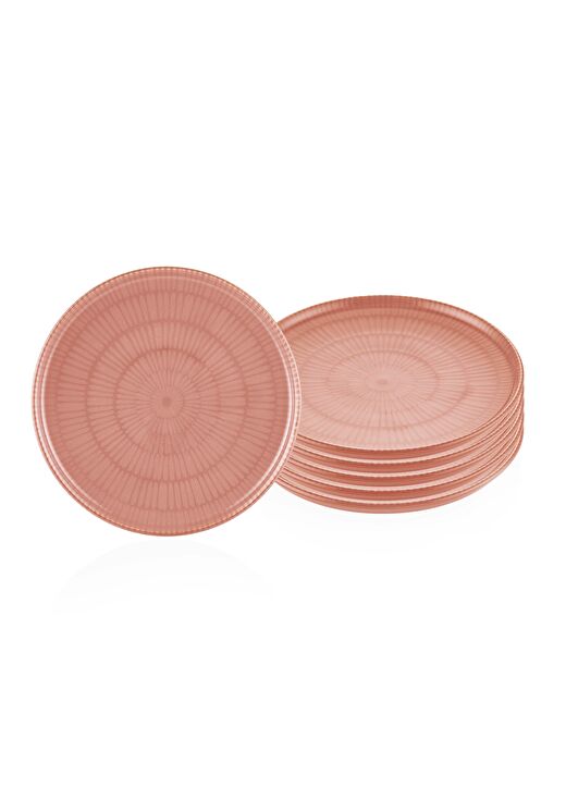 Noon Pasta Tabağı 6lı Set Somon 19 cm 3