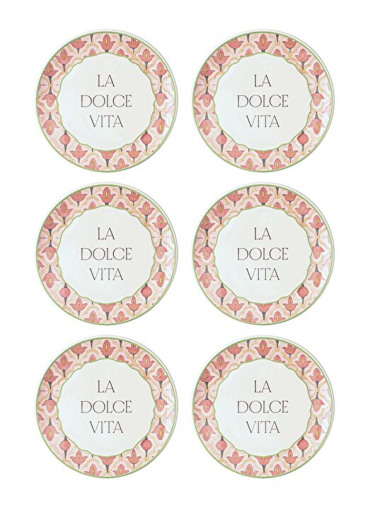 Dolce Vita Pasta Tabağı 6lı Set 19 cm DVT0001 1