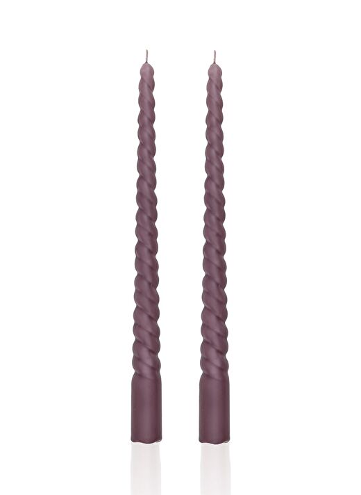 The Mia Burgu Şamdan Mumu 2li Set Vizon 29 cm 1