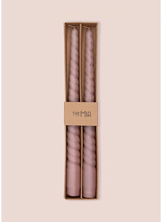 The Mia Burgu Şamdan Mumu 2li Set  Rose 29 cm 3