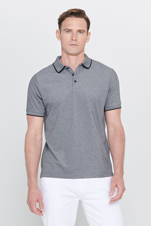 Erkek BORDO-ACIK SIYAH-ACIK LACI Slim Fit Dar Kesim 3 'lü Kıvrılmaz Polo Yaka Tişört 2