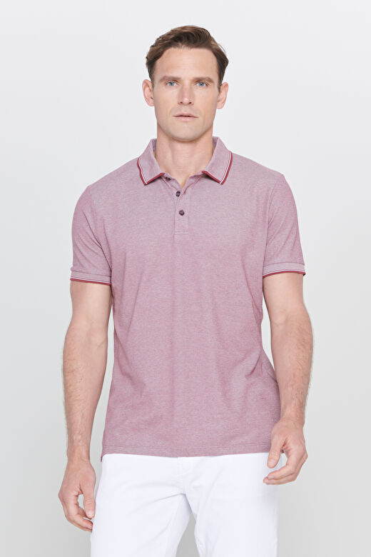Erkek BORDO-ACIK SIYAH-ACIK LACI Slim Fit Dar Kesim 3 'lü Kıvrılmaz Polo Yaka Tişört 4