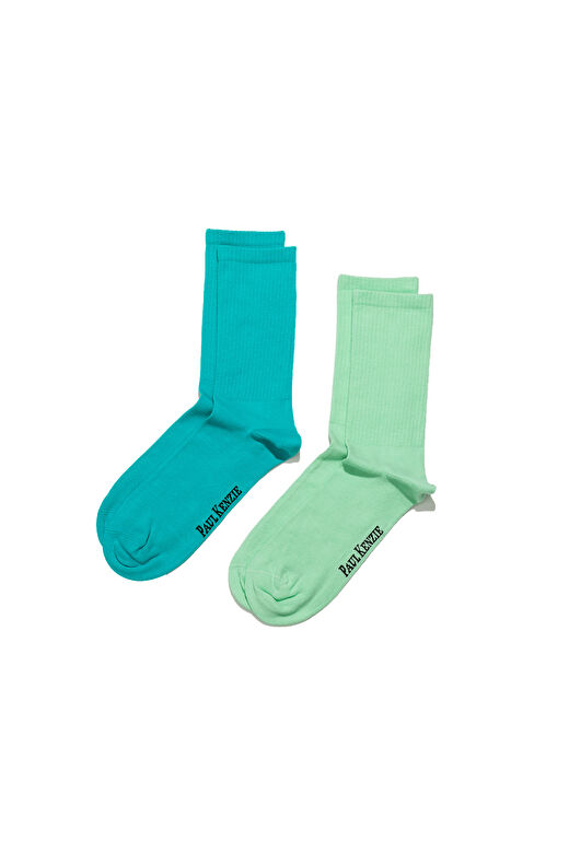 2'li Nakış Logolu Unisex Çorap - Eco Characters - Forest 2