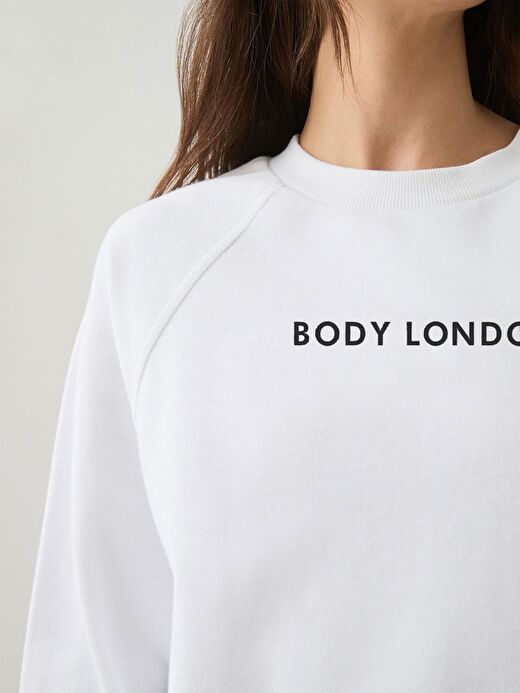 Standart Logolu Sweatshirt - Beyaz 2