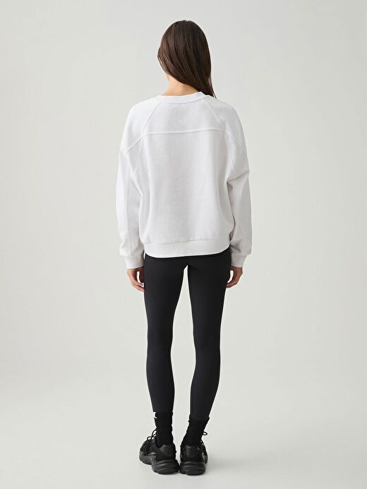 Standart Logolu Sweatshirt - Beyaz 4