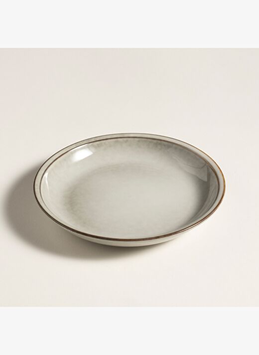 Lılıng Stoneware Pasta Tabağı 20 Cm Bej 3