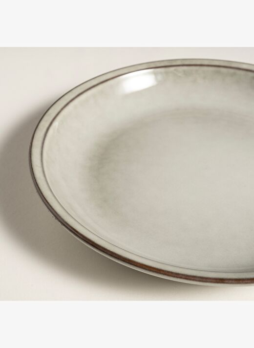 Lılıng Stoneware Pasta Tabağı 20 Cm Bej 4