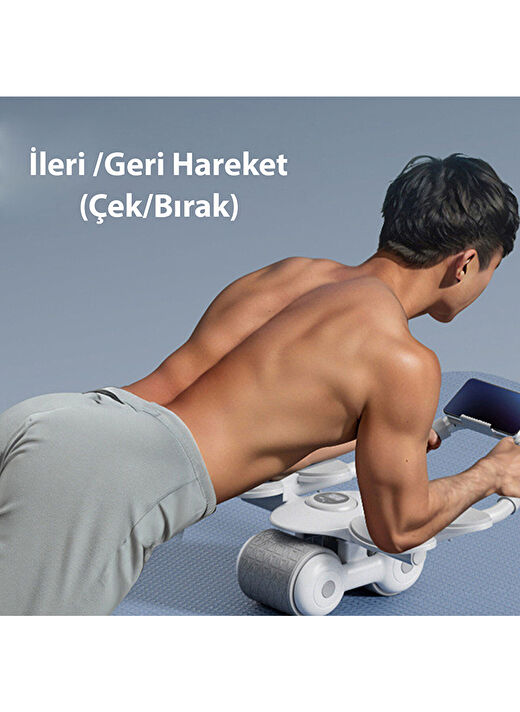 Dijital Ekranlı Çek Bırak - Dirsek Destekli Mekik Aleti - Karın Egzersiz Aleti 4