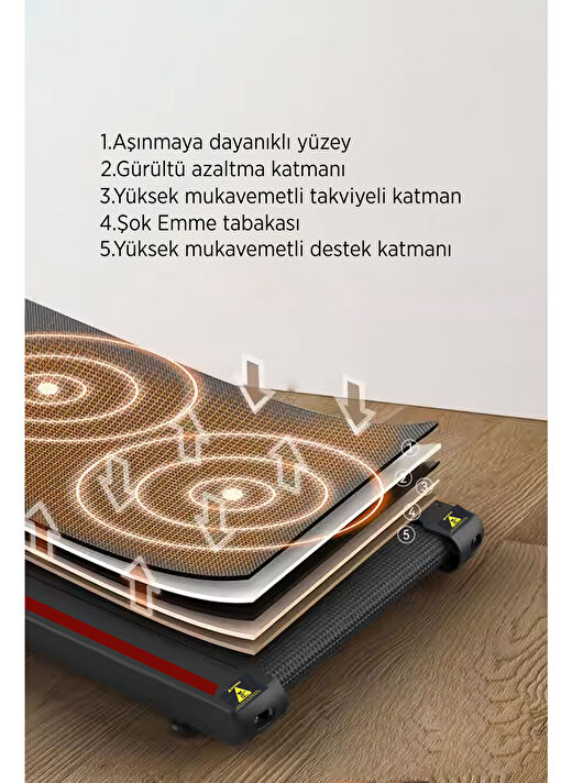Tam Katlanabilir Dijital Ekranlı Yürüyüş ve Koşu Bandı 4