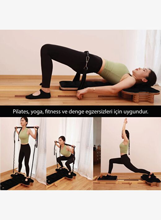 Profesyonel Reformer Pilates Aleti – Ahşap Gövde, Ayarlanabilir Yaylı Sistem 4