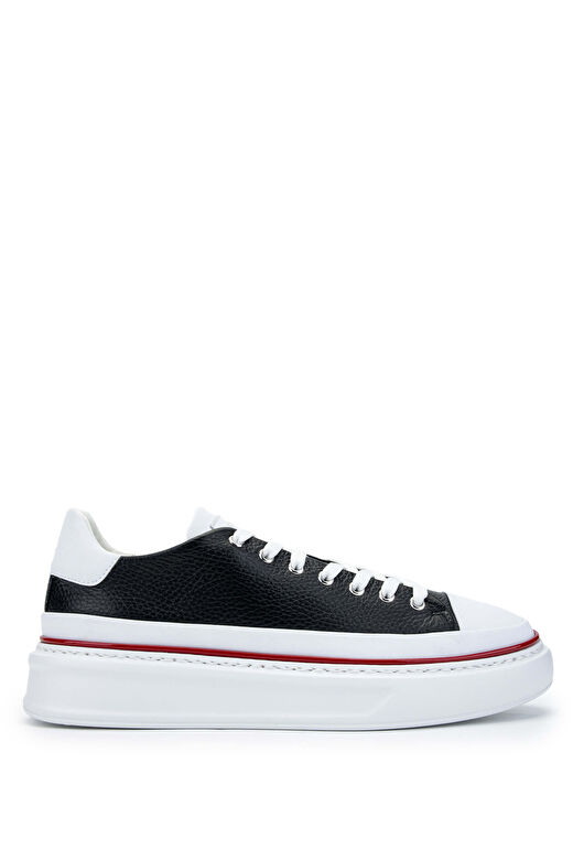 Fabi Erkek Hakiki Deri Siyah/Beyaz Sneakers & Spor Ayakkabı 1