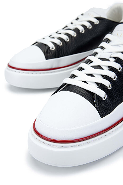 Fabi Erkek Hakiki Deri Siyah/Beyaz Sneakers & Spor Ayakkabı 3