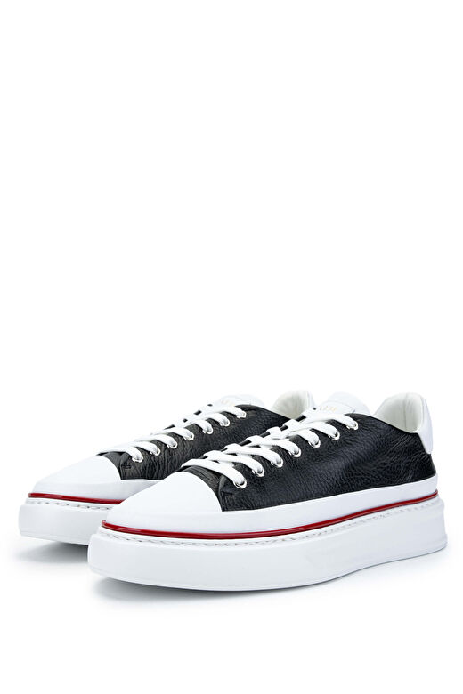 Fabi Erkek Hakiki Deri Siyah/Beyaz Sneakers & Spor Ayakkabı 4