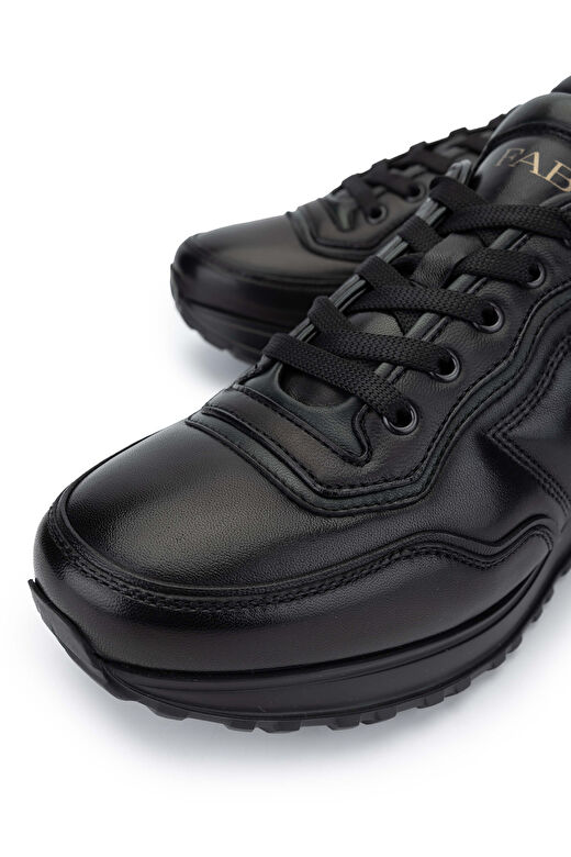 Fabi Erkek Hakiki Deri Siyah Sneakers & Spor Ayakkabı 3