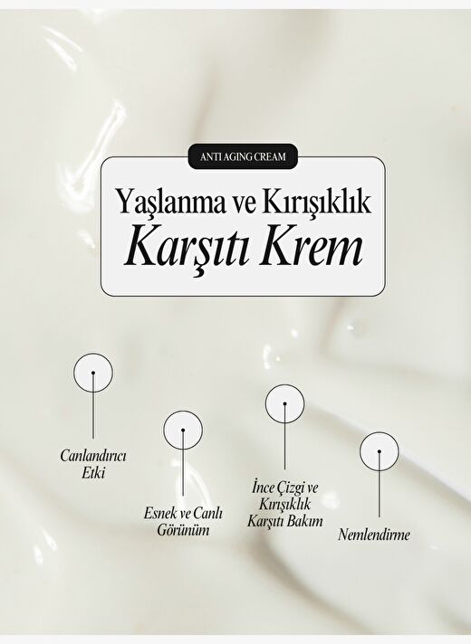  Hyaluronik Asit ve Peptit İçerikli  Yoğun Nemlendirici & Kırışıklık Karşıtı Anti-Aging Krem 50 ML 2