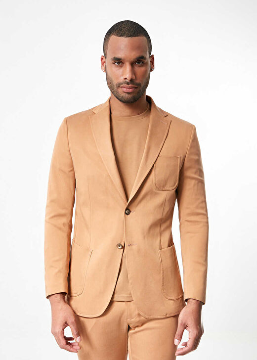 Camel Renk  Blazer Ceket 1