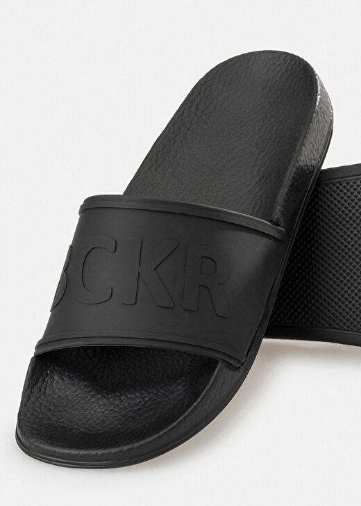 Siyah Renk Logo Baskılı Terlik 2