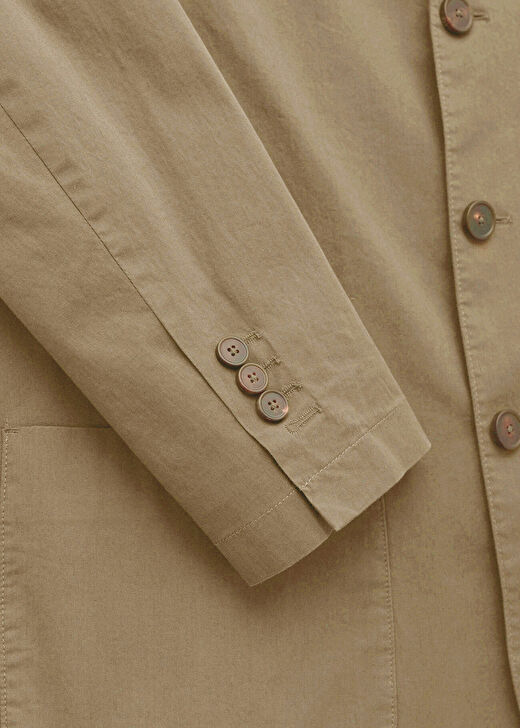 Bej Renk Mono Yaka Over Size Blazer Ceket 4