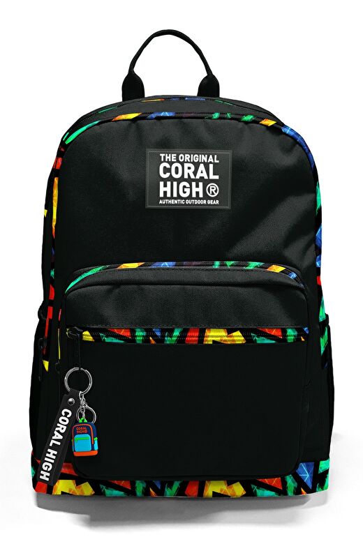 Coral High Dört Bölmeli Siyah Grafiti Ortaokul Çantası - Erkek Çocuk 2